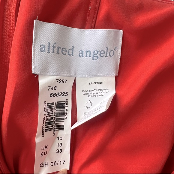 Alfred Angelo Long, One Shoulder Gown, Coral, size 10 - Picture 11 of 13